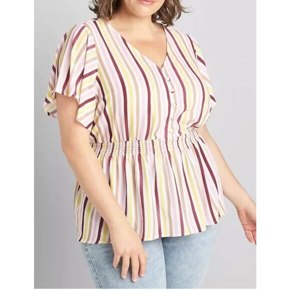 Lane Bryant Stripe Top size 18 - Picture 1 of 8